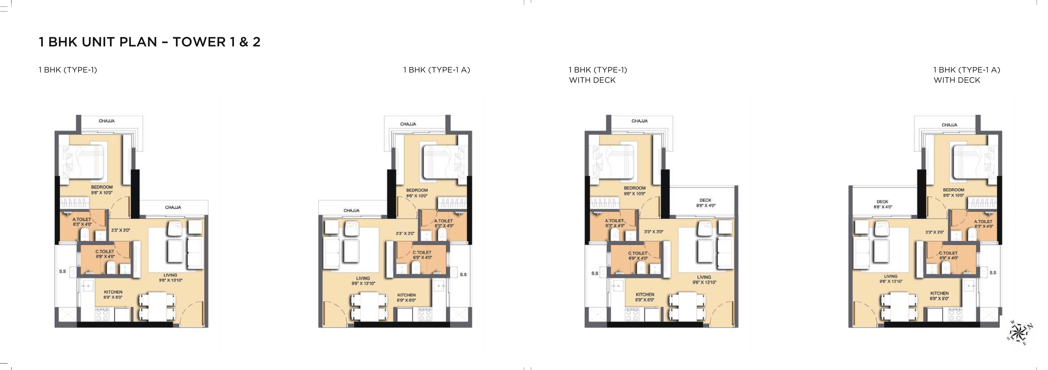 1 BHK floor plan