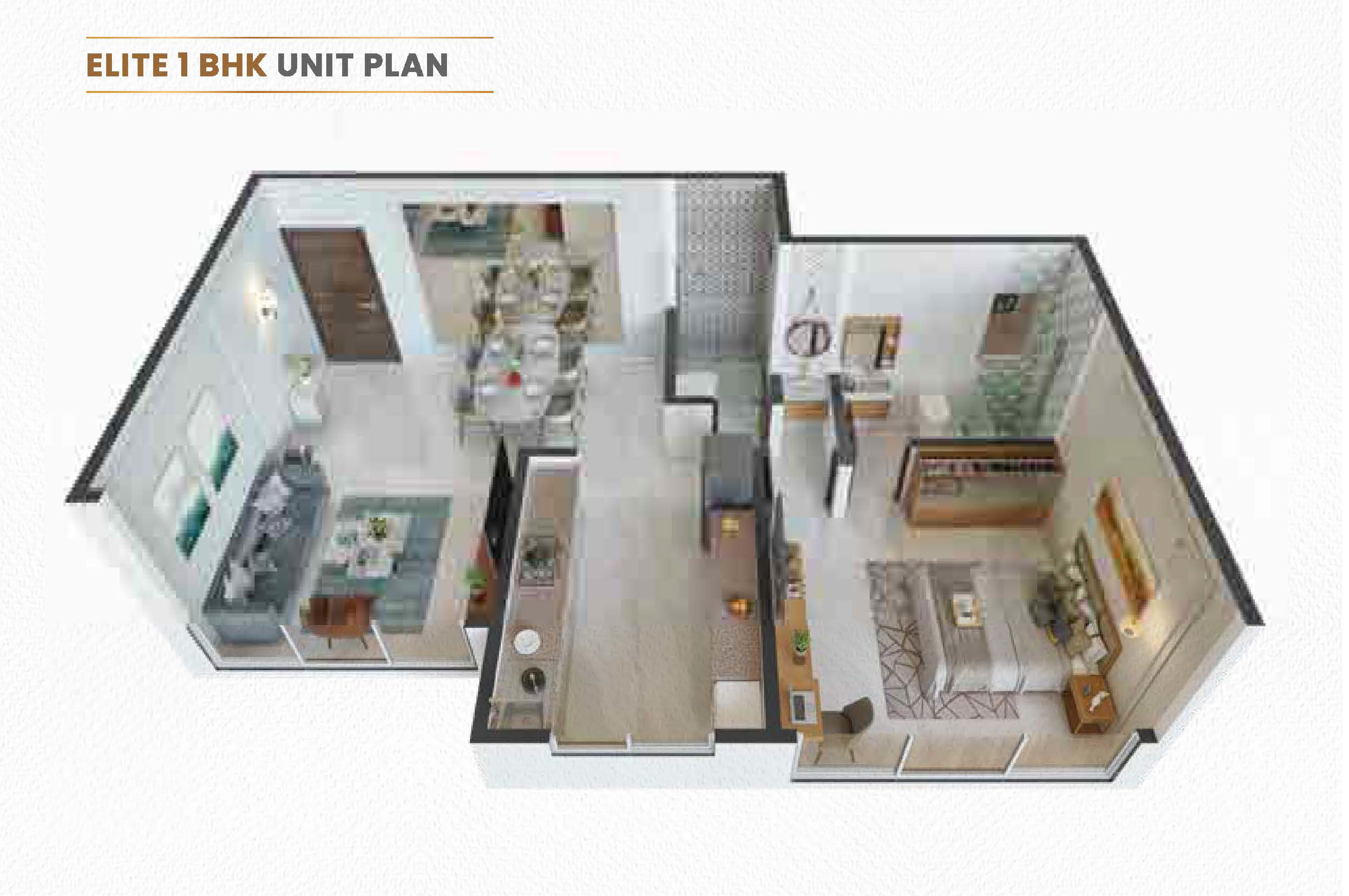 1BHK floor plan