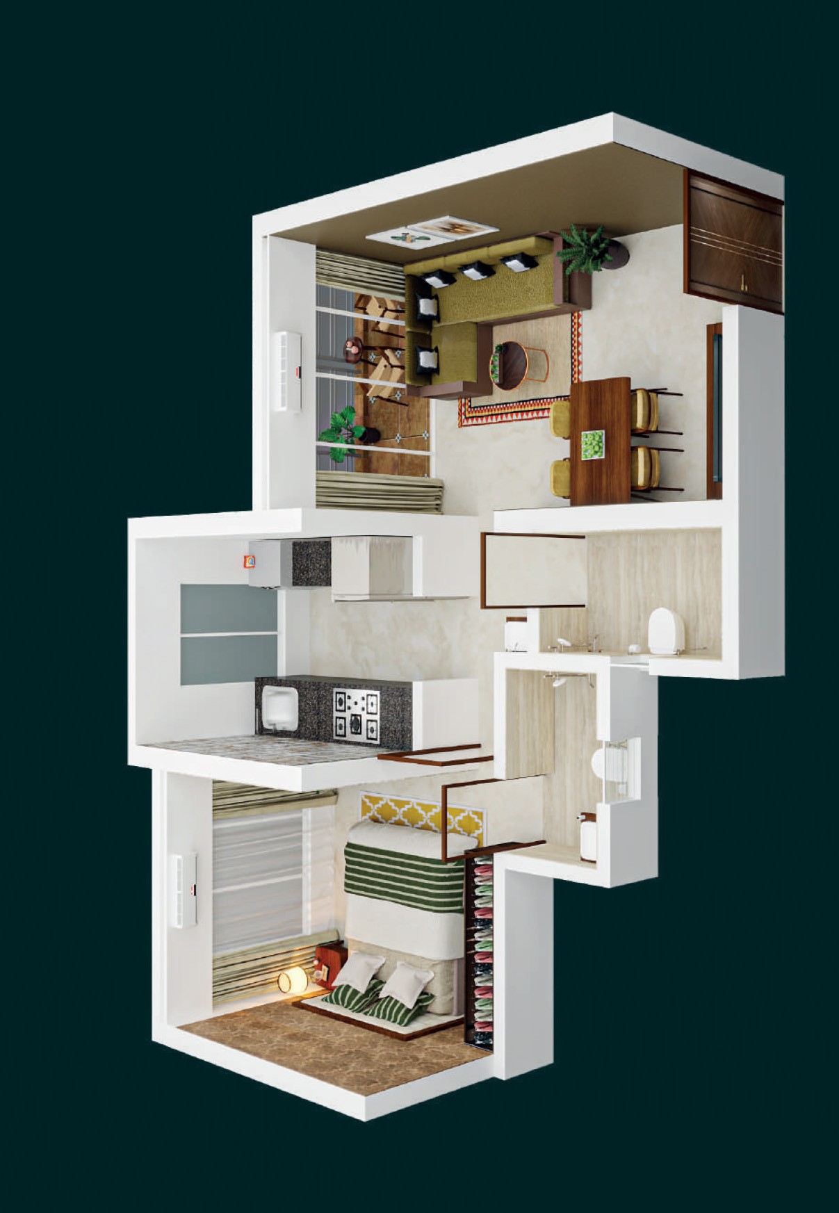 1BHK floor plan
