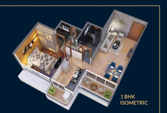 1 BHK floor plan
