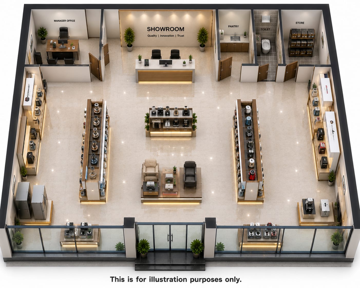 Showroom floor plan