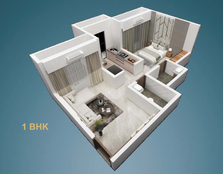 1 BHK floor plan
