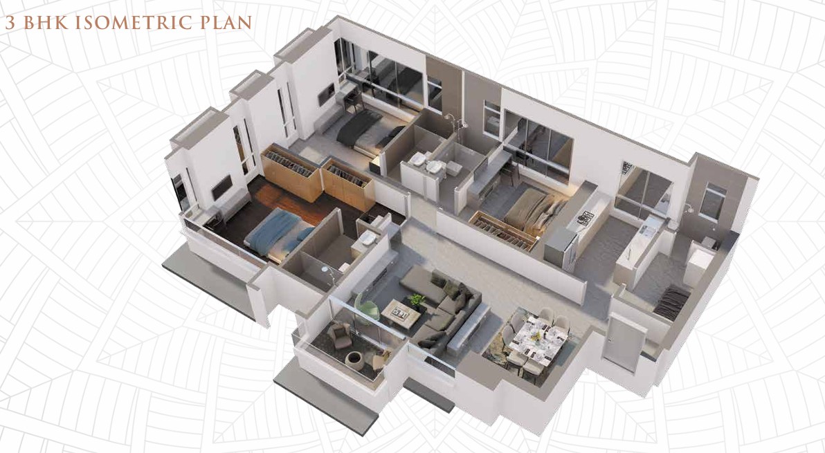 3 BHK floor plan