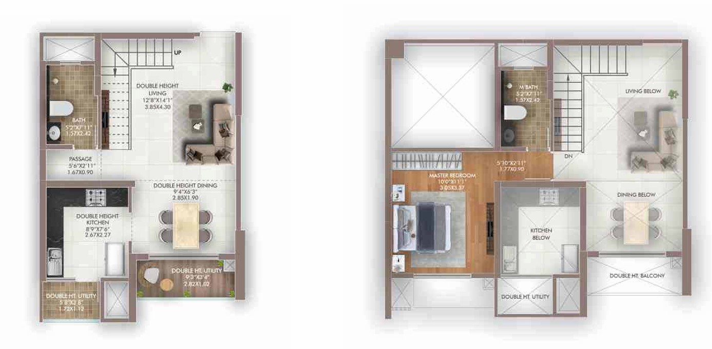 1 BHK floor plan