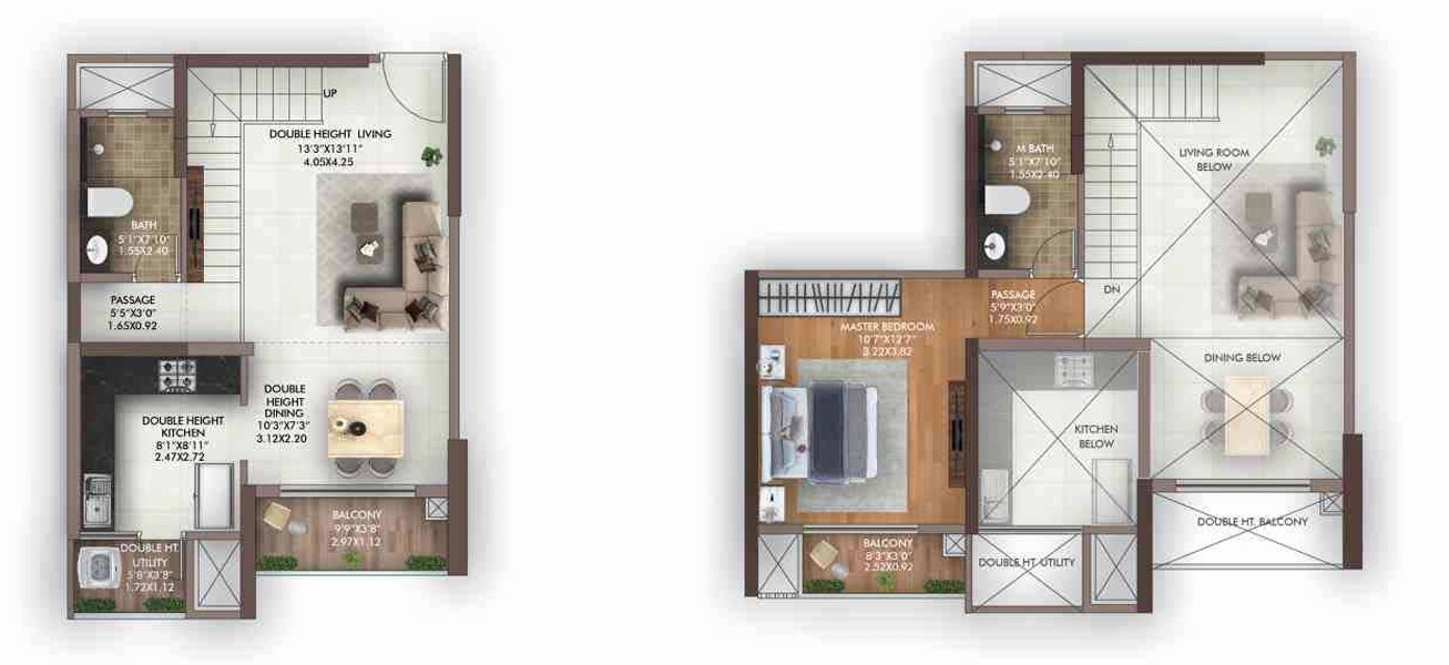 1 BHK floor plan