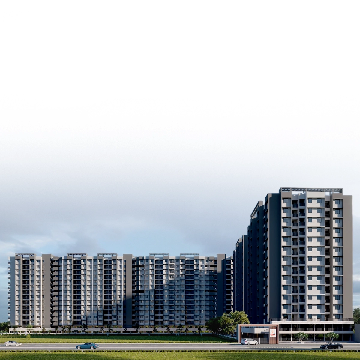 Hexa Towers mobile banner