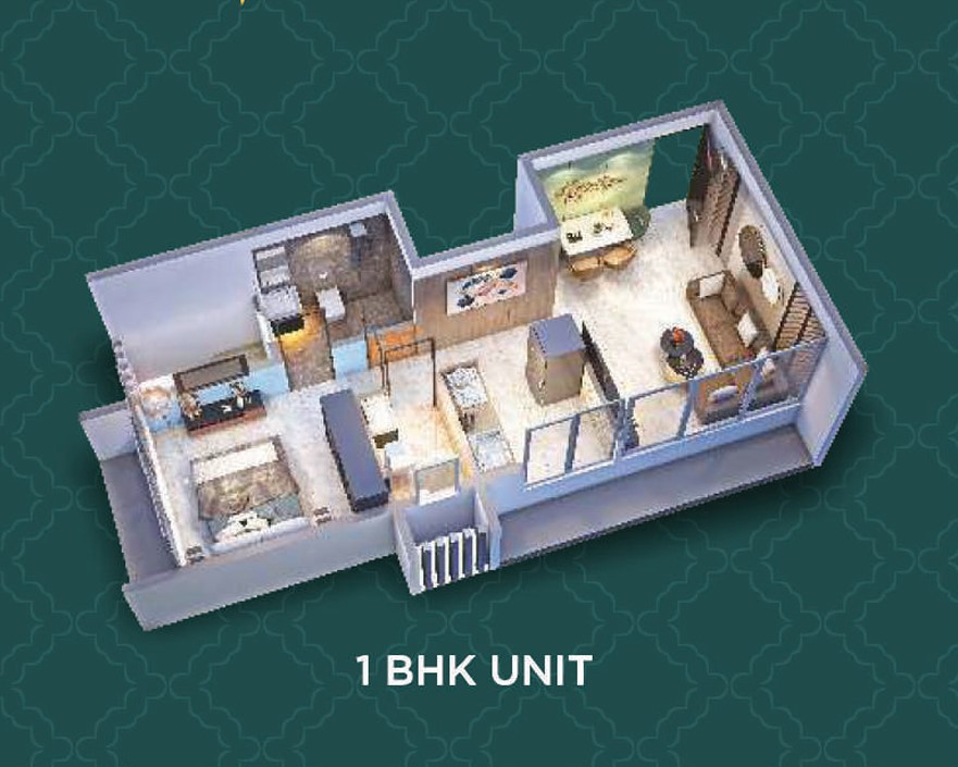 1 BHK floor plan