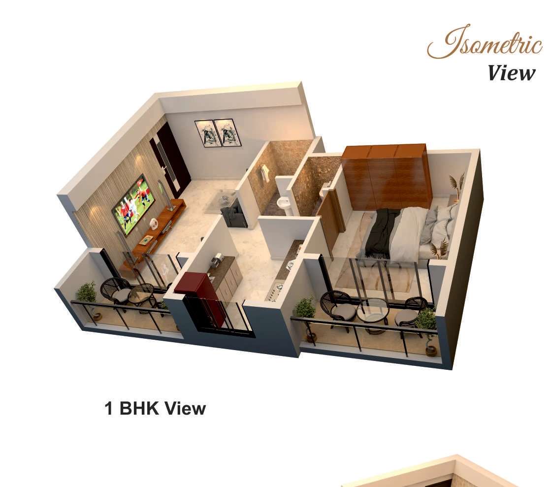 1 BHK floor plan