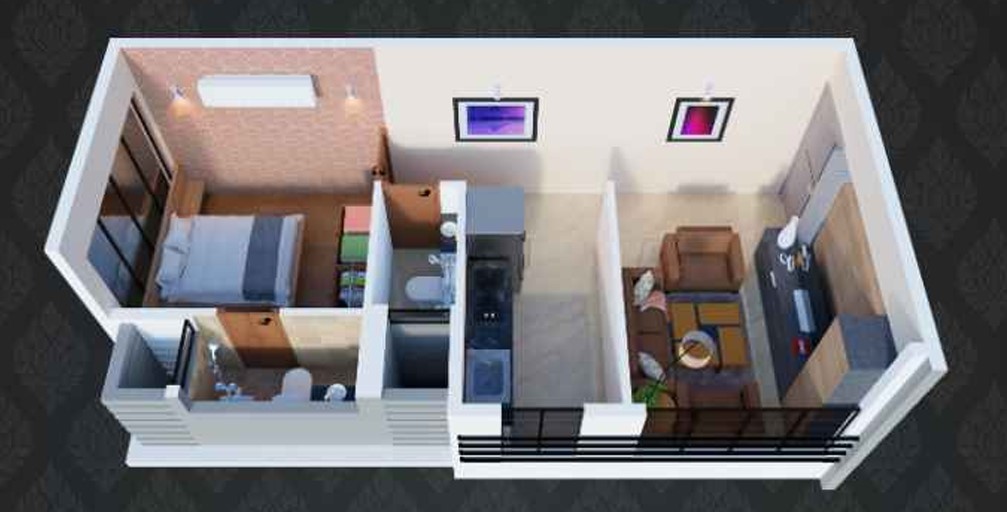 1 BHK floor plan
