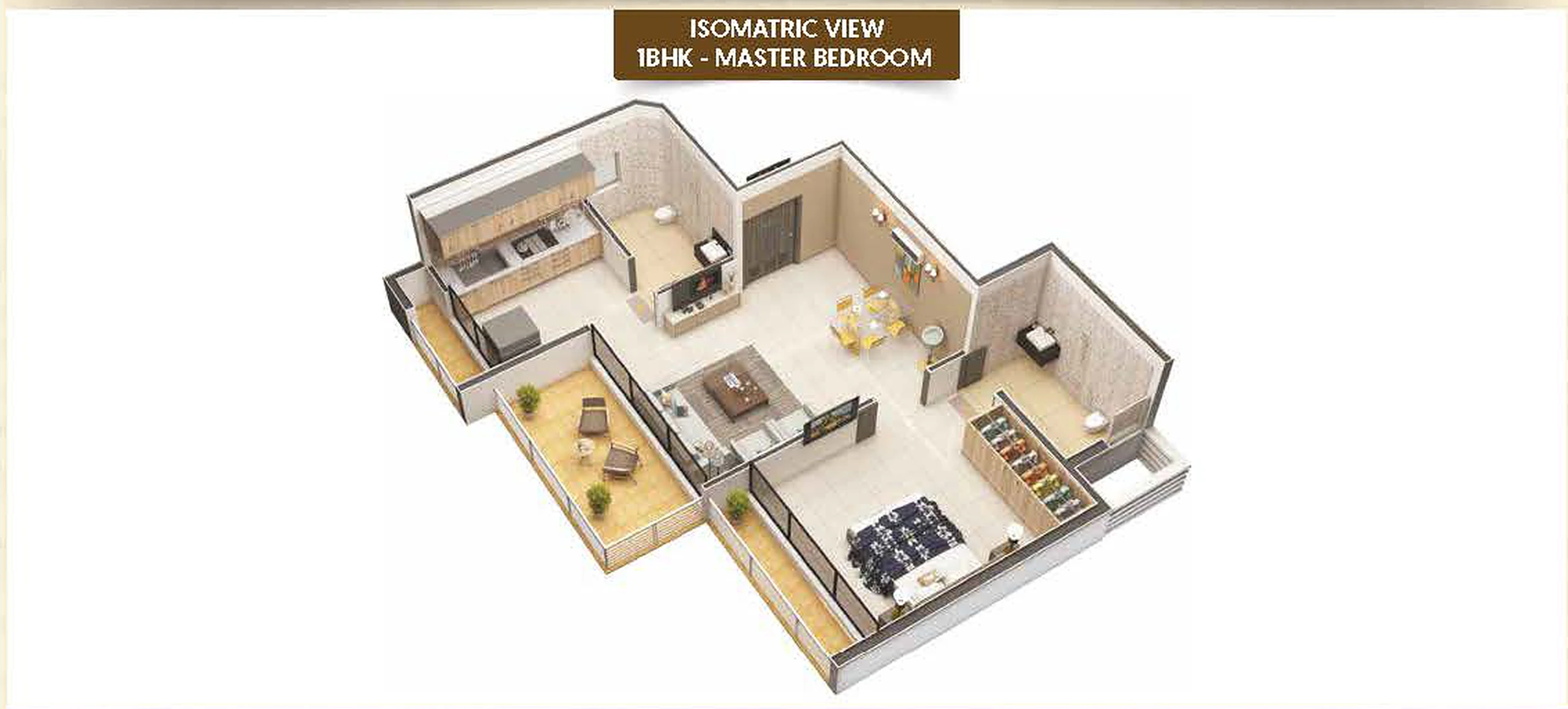 1 BHK floor plan