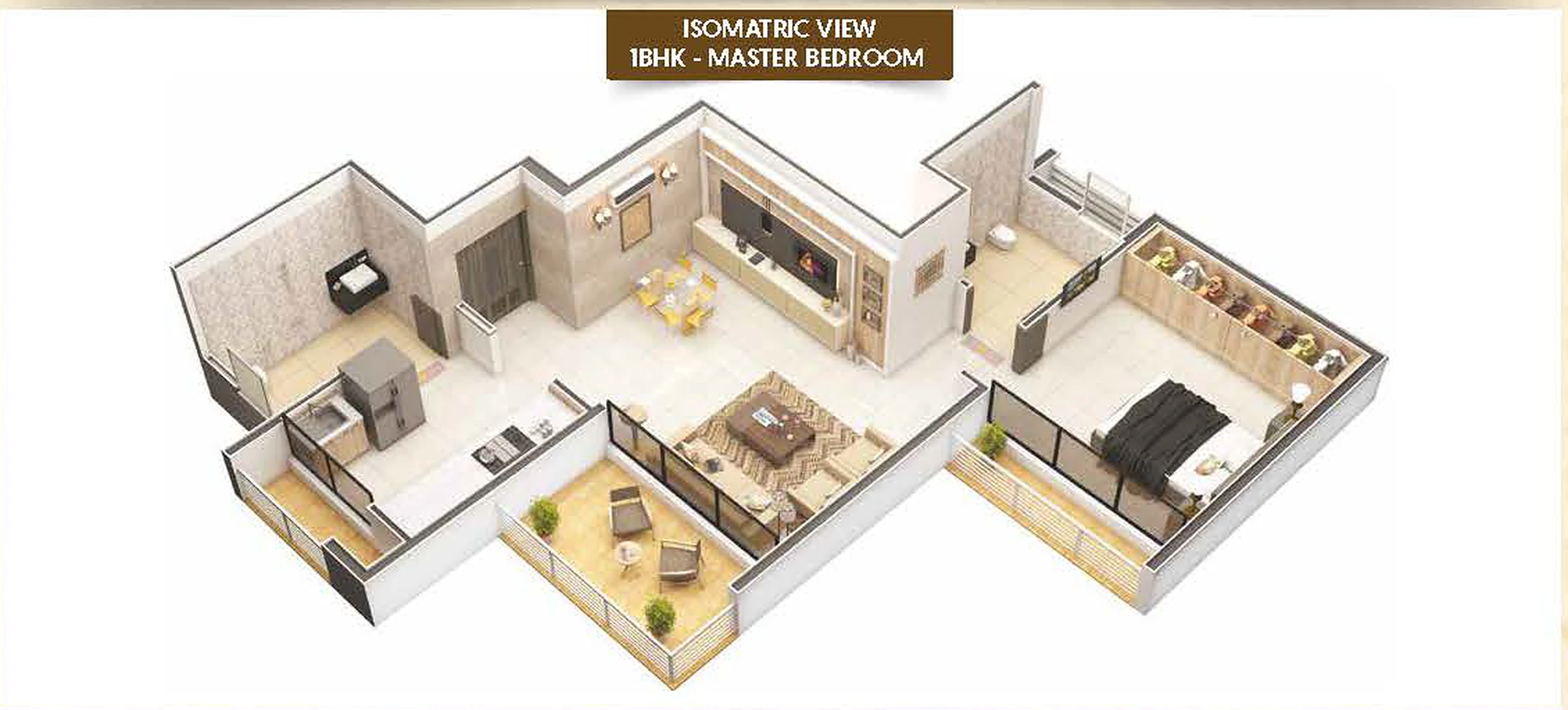 1 BHK floor plan