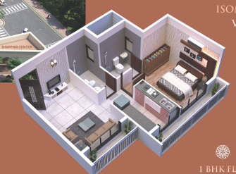 1 BHK floor plan