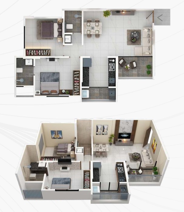 2 BHK floor plan