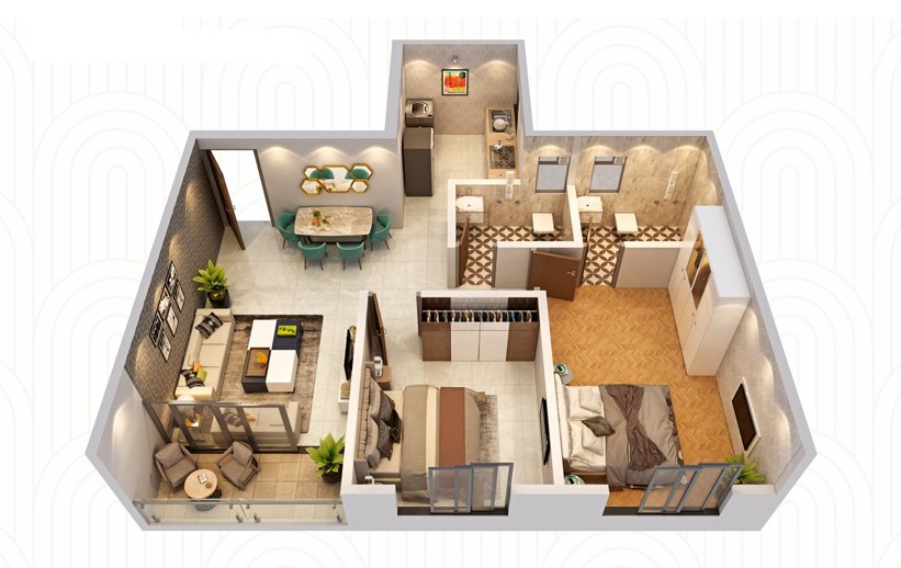 1 BHK floor plan