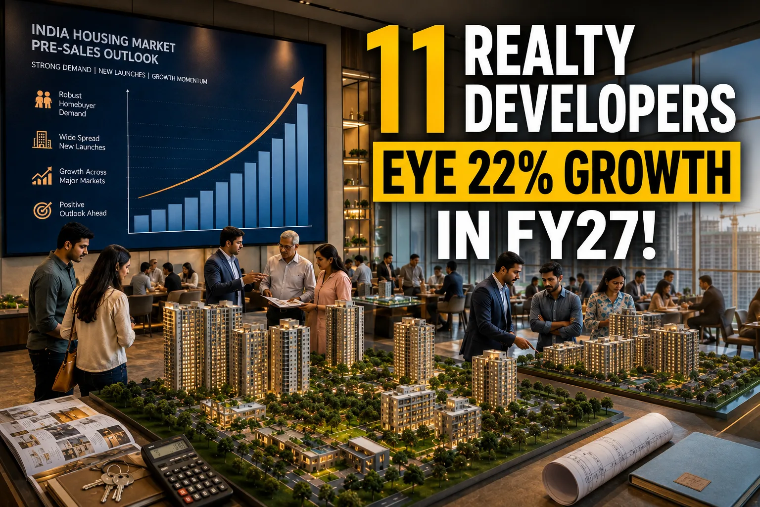 India'S Top Developers Project ₹1.82 Lakh Cr Bookings By Fy27