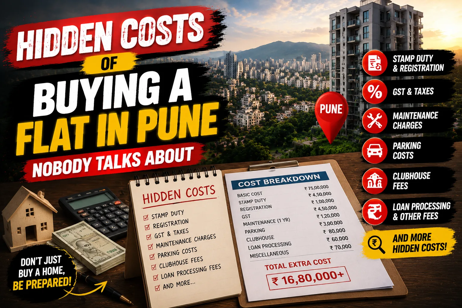 Hidden Costs Of Buying A Flat In Pune: Don'T Be Surprised!