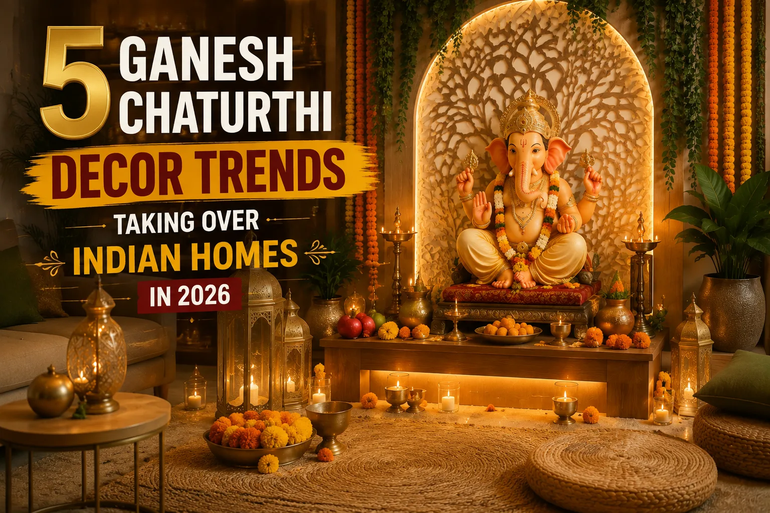 Ganesh Chaturthi Decor Trends 2026: Eco-Friendly & Minimalist