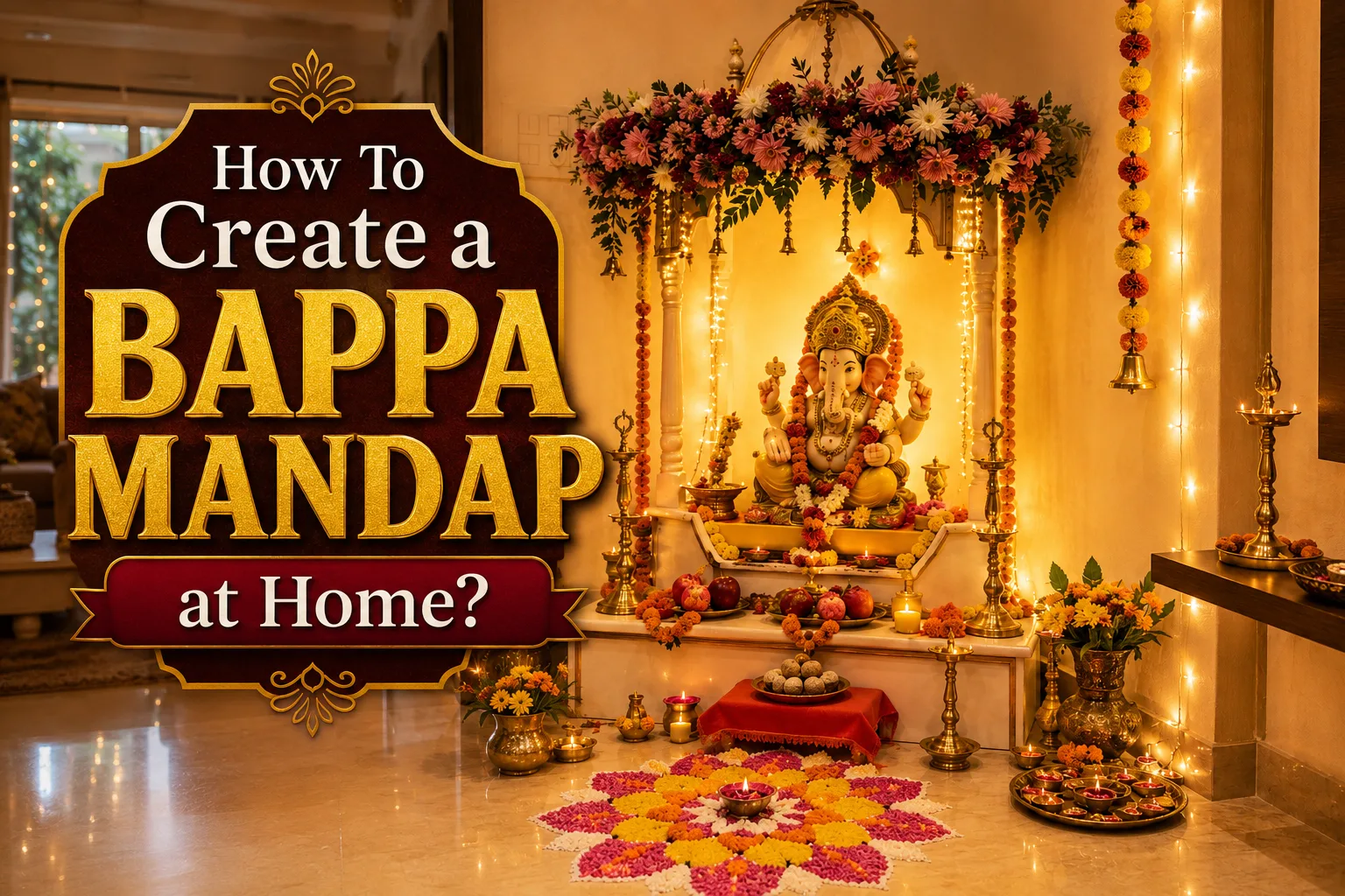 Festive Home Makeover: Creative Bappa Mandap Corner Ideas