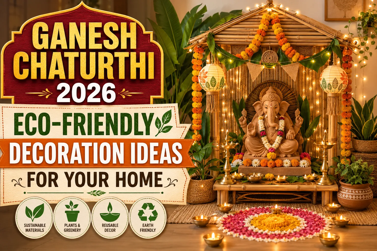 Eco-Friendly Ganesh Chaturthi Decor & Idol Ideas For 2026