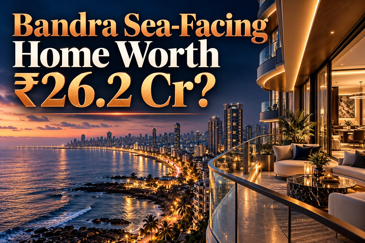 Carter Road Apartment Sells For ₹26.19 Crore | Bandra Luxury Real Estate