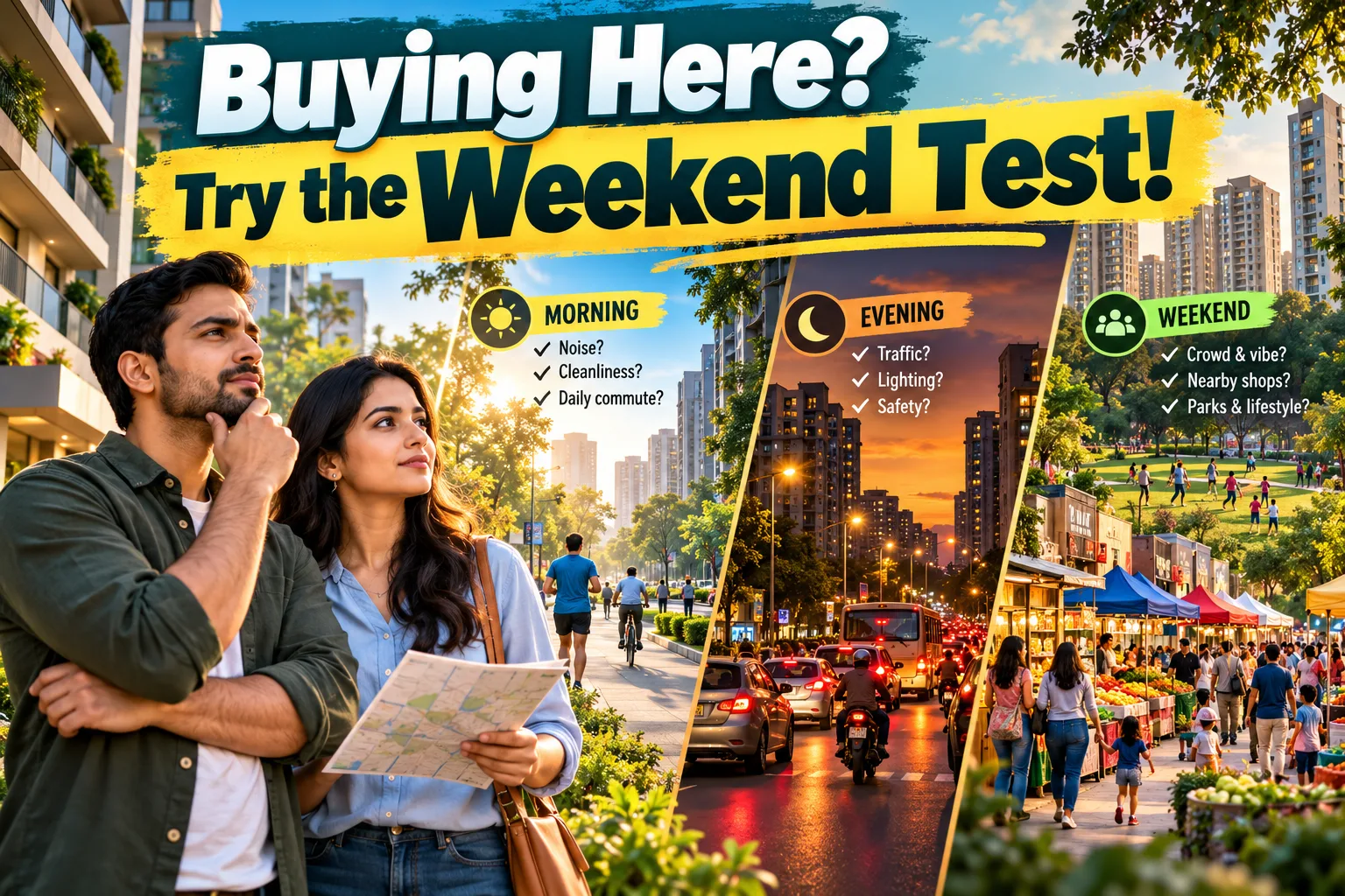 Visit Locality Before Buying: Morning, Evening & Weekend Tests