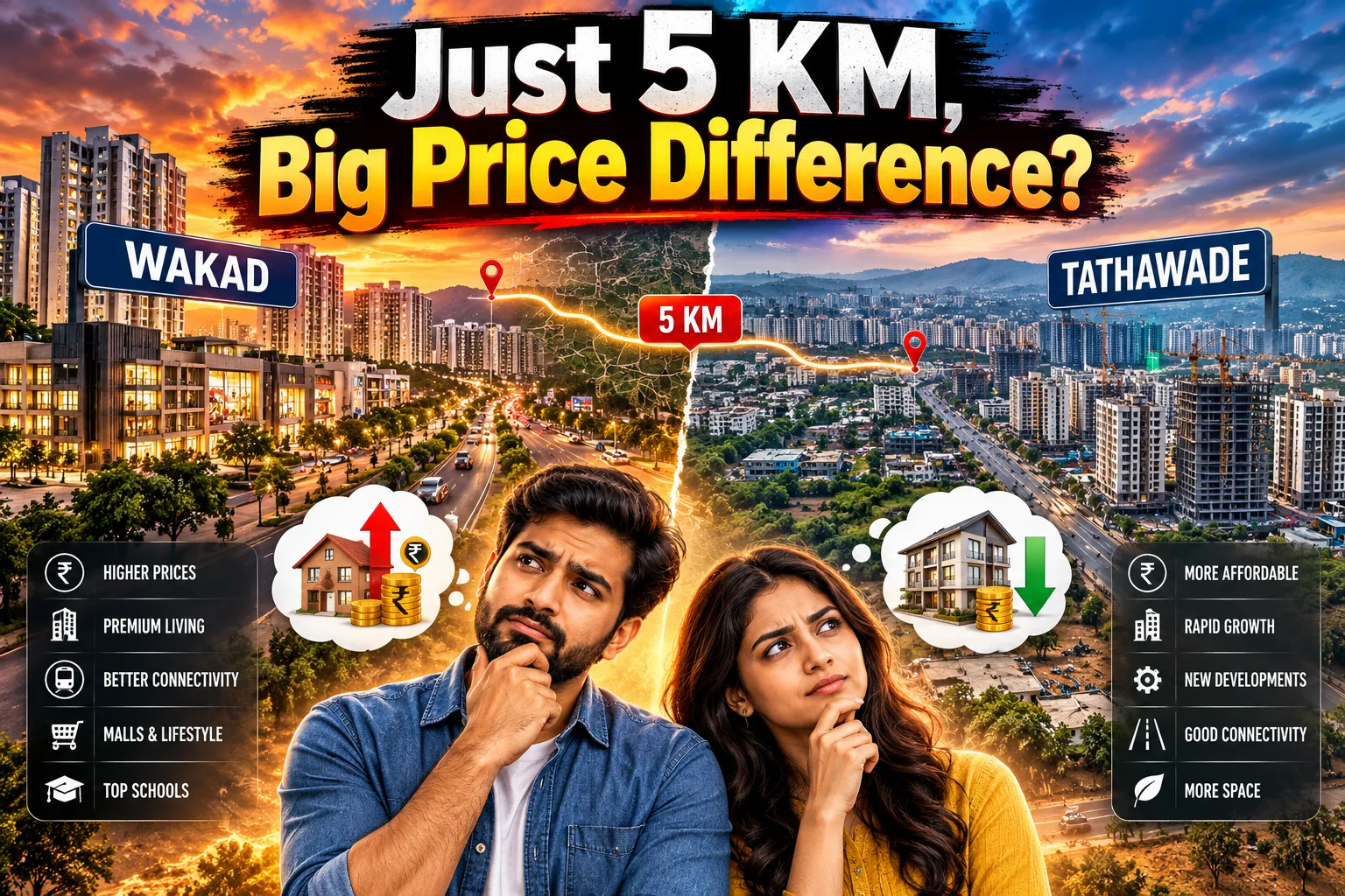 Wakad Vs Tathawade: Choosing Your Ideal Home In Pune